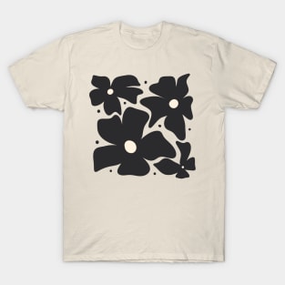 Abstract monochrome flowers T-Shirt